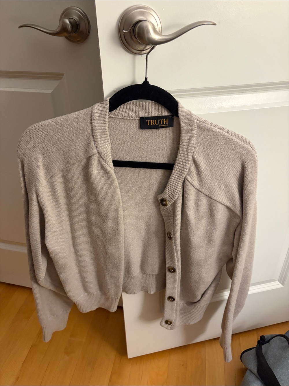 Truth Neutral Cream-Colored Cropped Cardigan